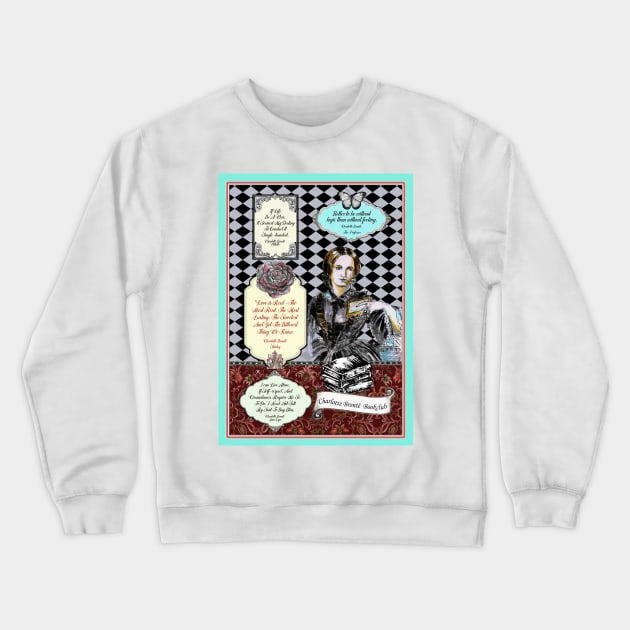 Charlotte Bronte bookclub Crewneck Sweatshirt by FanitsaArt